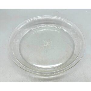 Pyrex 9.5" Clear Glass Pie Plate Dish Oven Microwave Safe READ